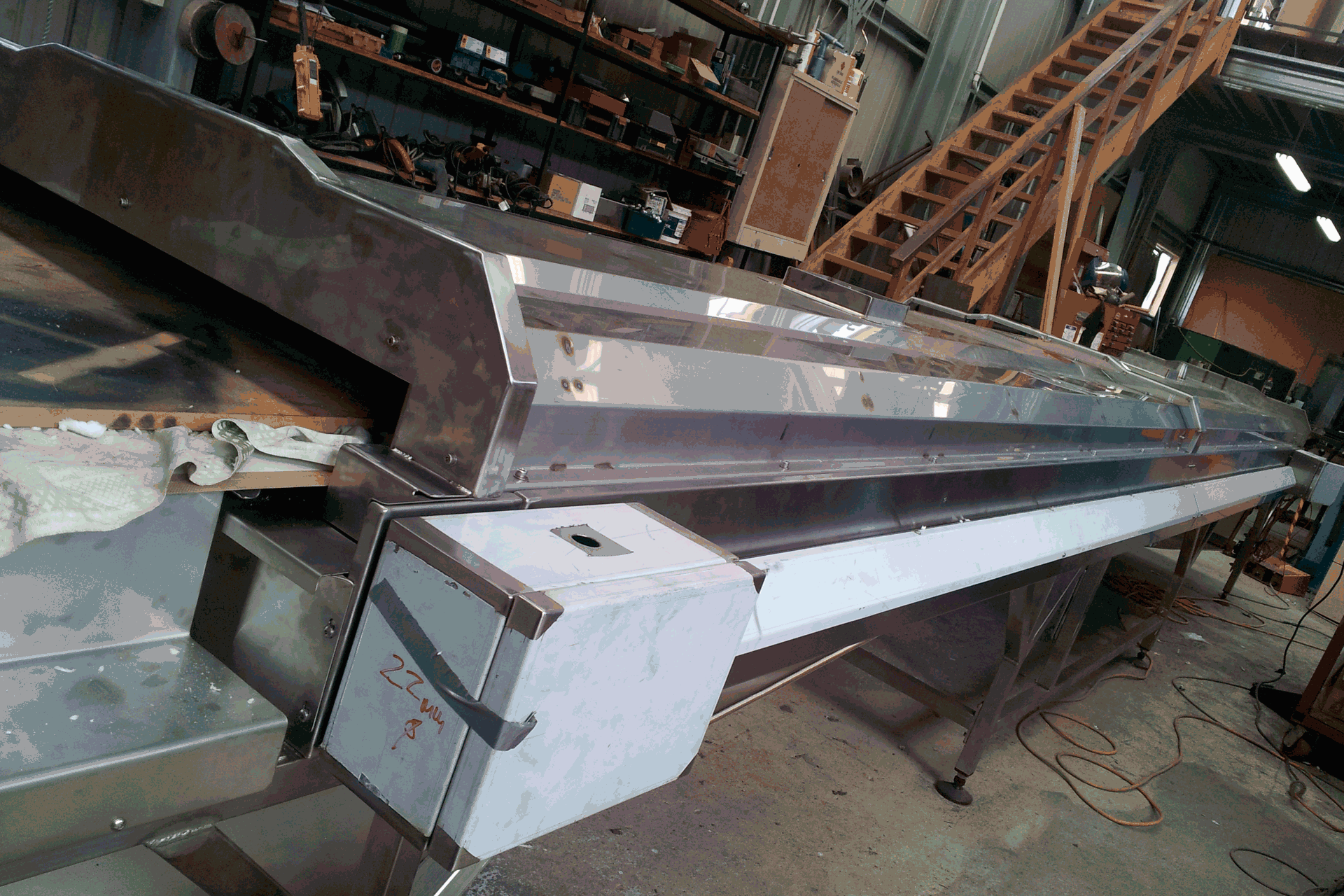 Large stainless steel fabrication under way in the Specialised Stainless workshop, Patumahoe