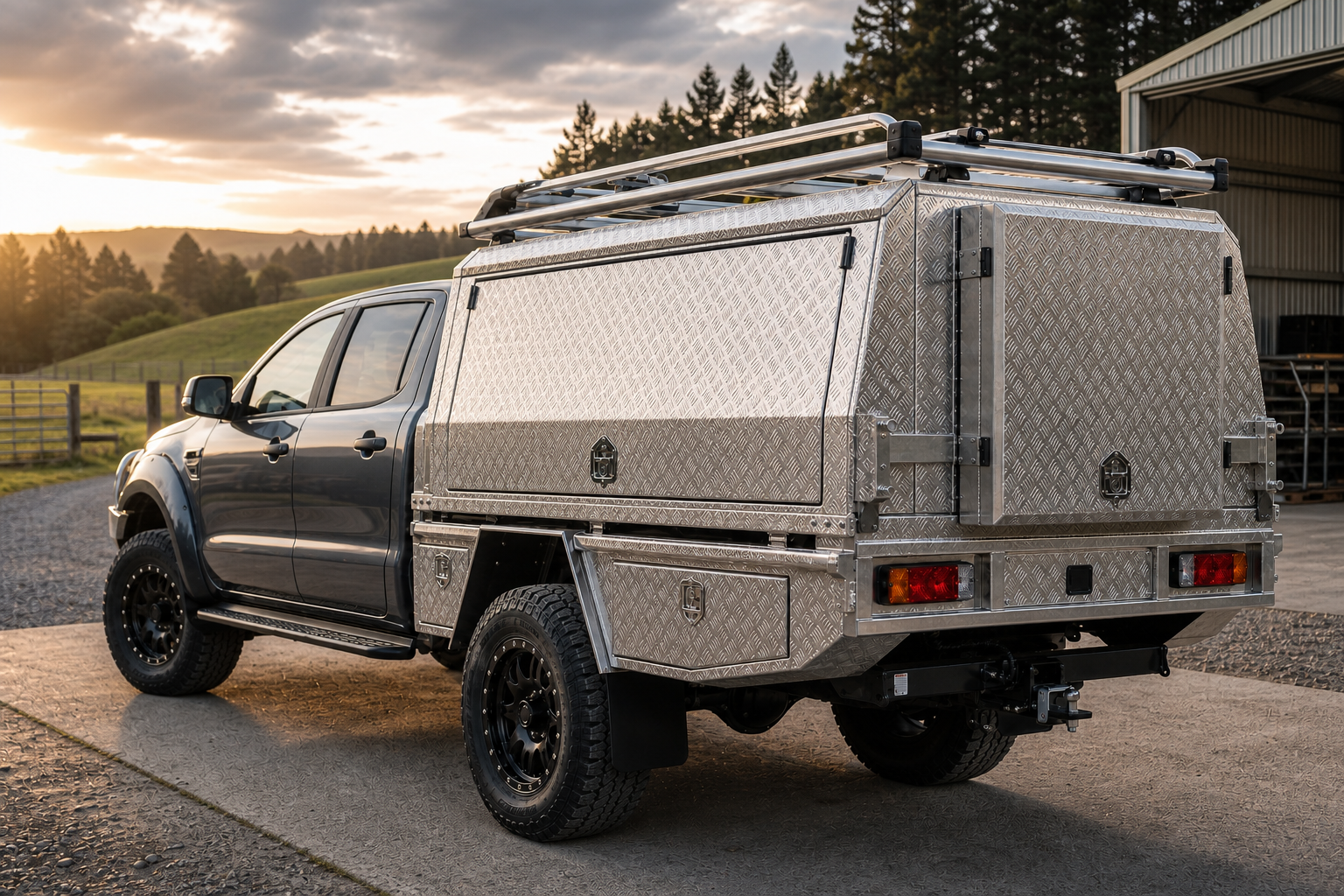 Aluminium tread plate ute canopy