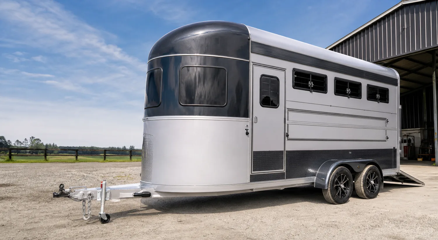 Oversized twin-axle horse float
