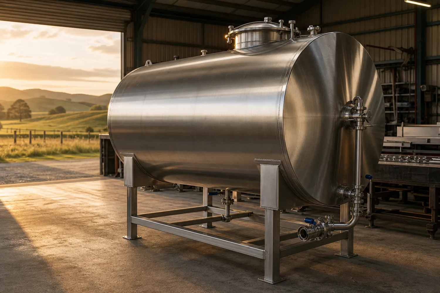 Food-grade stainless steel tank and vat fabricated by Specialised Stainless